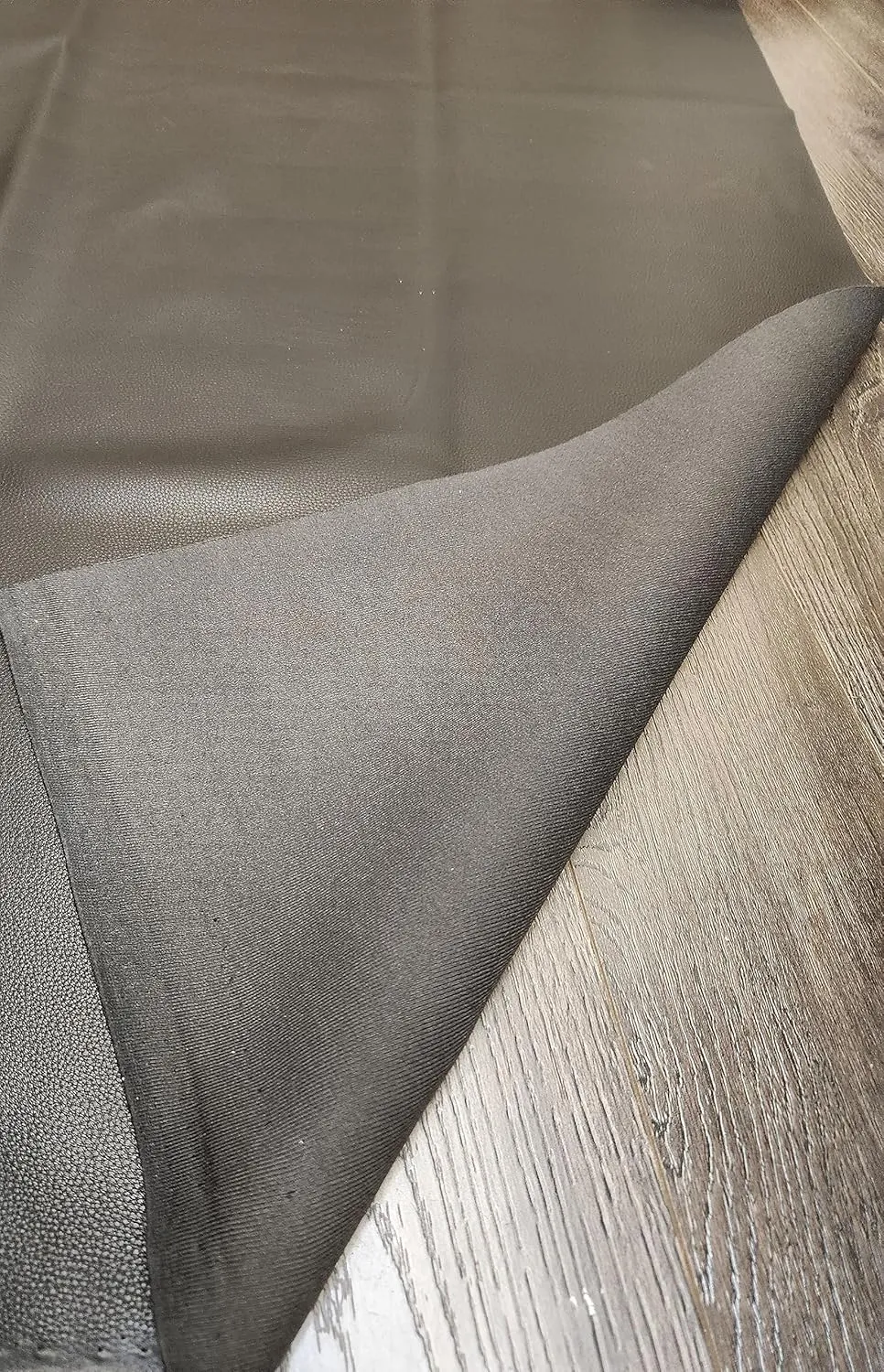 NAT Leathers™ | Black Mini Tumble Grain Faux Leather | Synthetic Pleather 0.9 mm Baby Calf Grain | 1 Yard 54 inch Wide x 36 inch Long | Soft Smooth Upholstery (Black Tumblegrain)