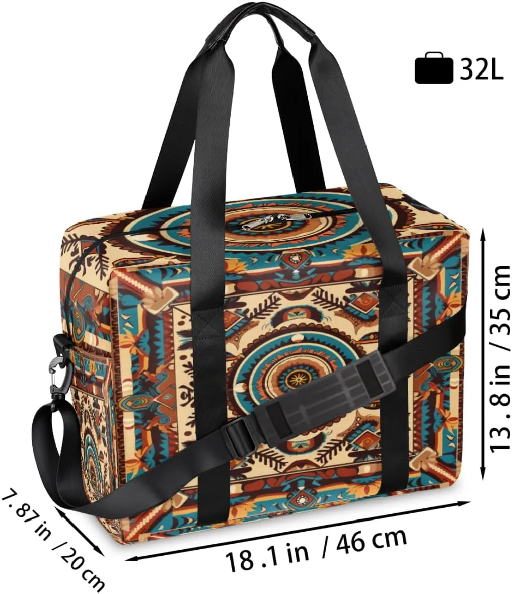 Native American Pattern Womens Travel Bags, Weekender Carry on for Women, Sports Gym Bag, Workout Duffel bag, Overnight Shoulder Bag