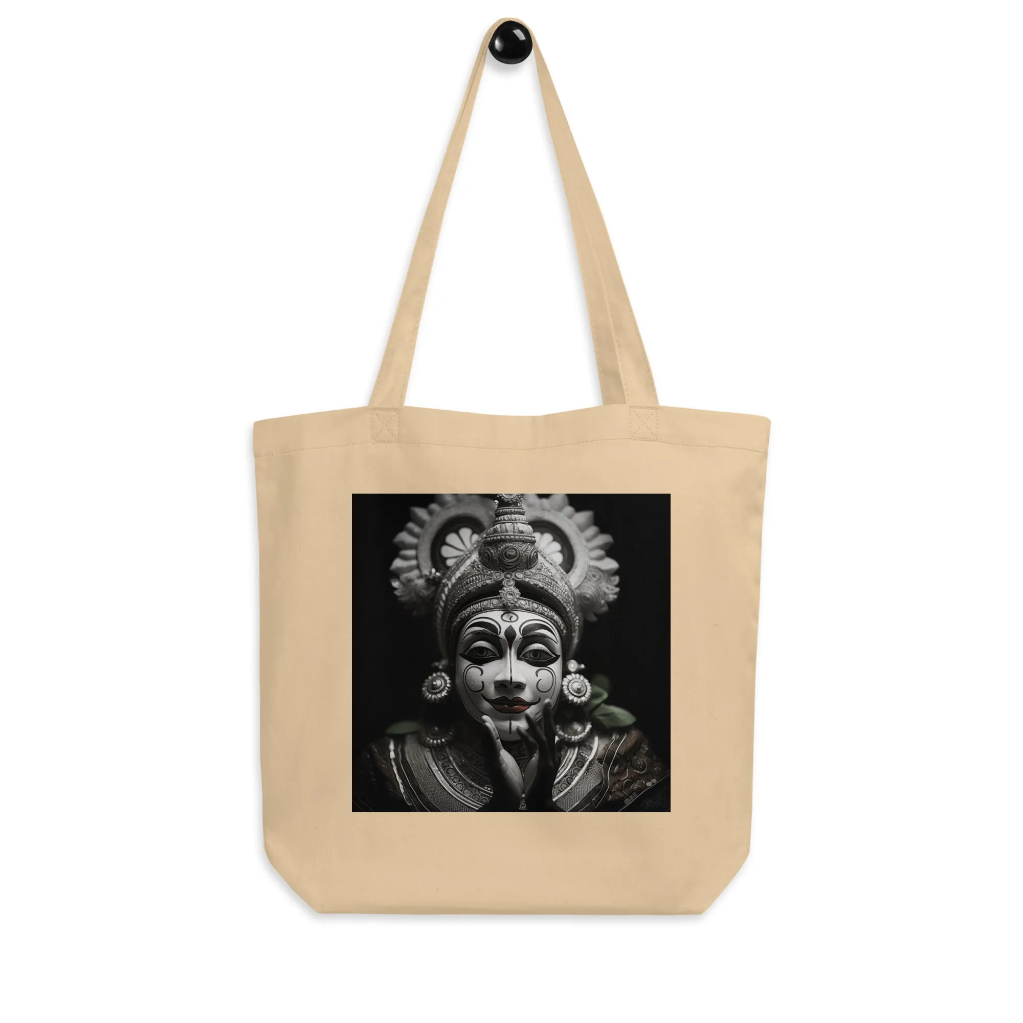 Natural Fiber Tote Bag Indian Kathakali