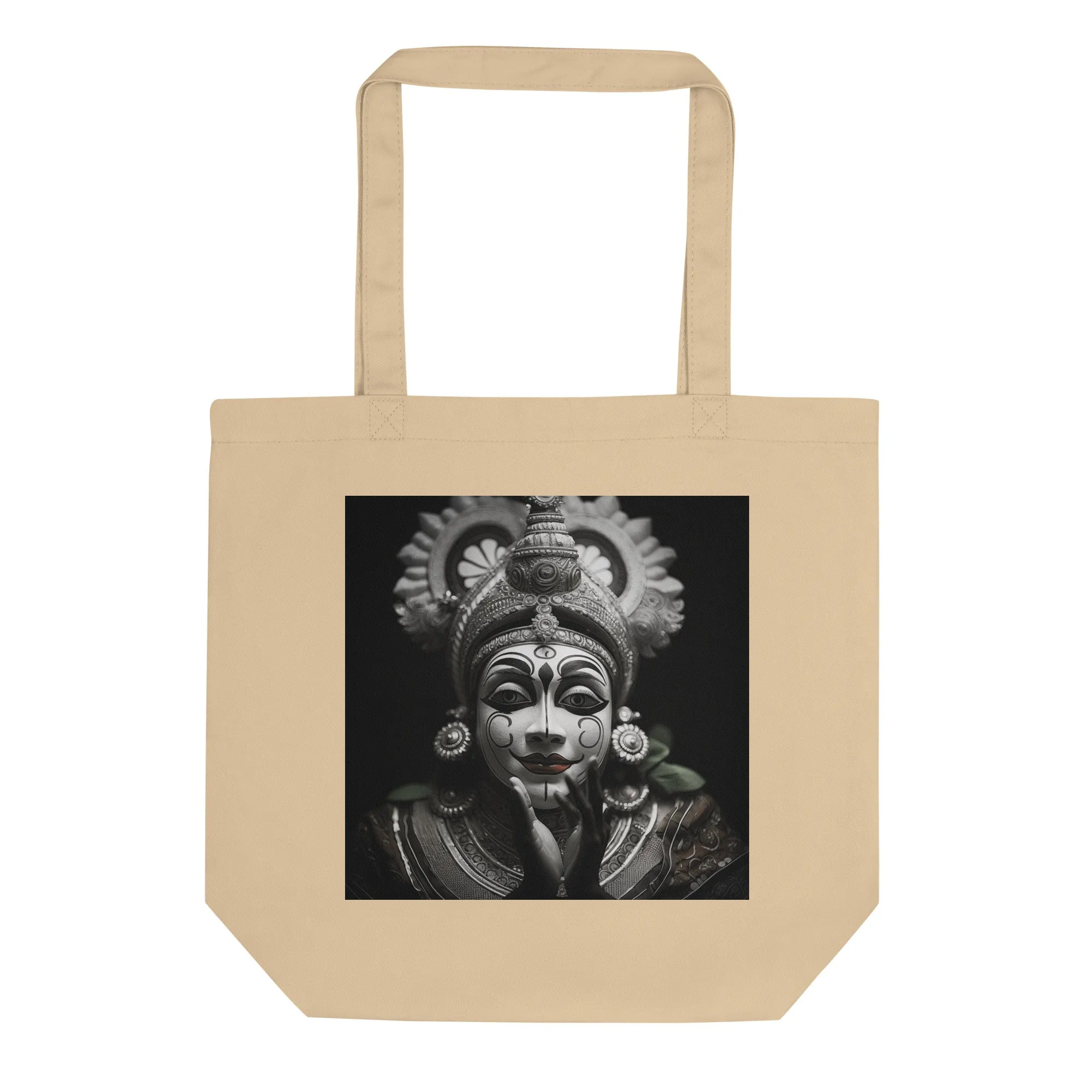 Natural Fiber Tote Bag Indian Kathakali