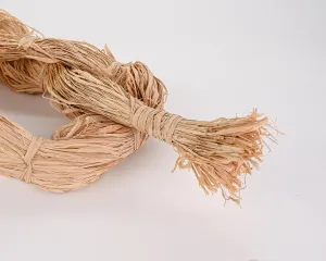 Natural Raffia Hank | 24 Bunches | Natural Tan