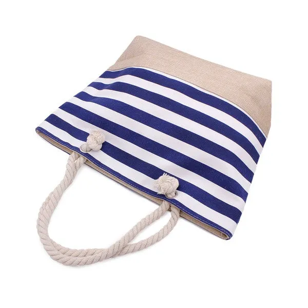 NAUTICAL STRIPED TOTE BAG