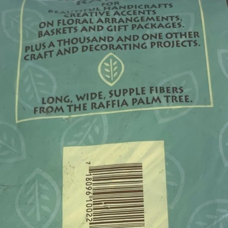 New in Package 8oz Forget Me Not Madagascar Finest Raffia Basket Craft Supply