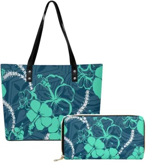New Women'S Handbags And Purses Polynesian Custom Patterned Pu Shoulder Bag Durable Storage Bag