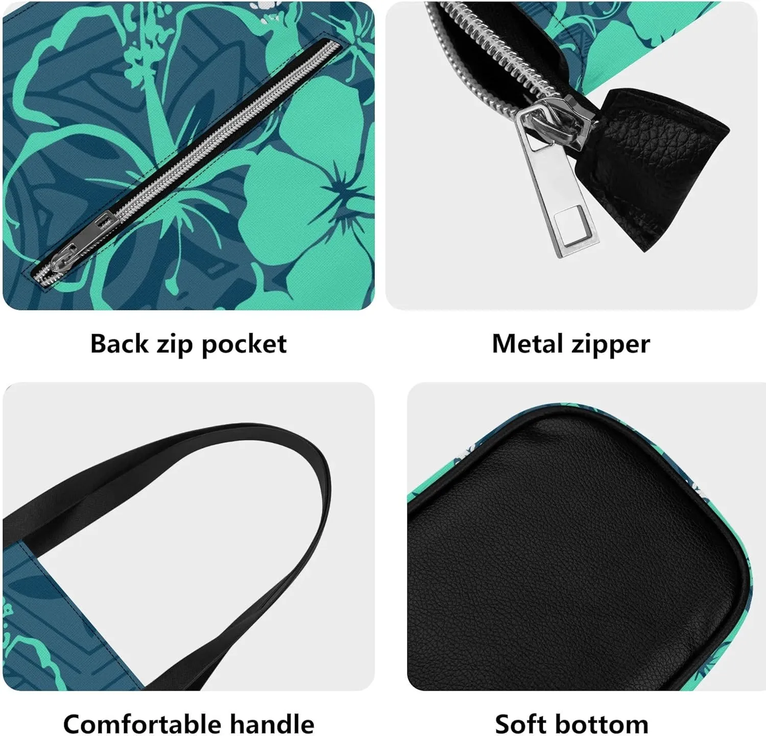 New Women'S Handbags And Purses Polynesian Custom Patterned Pu Shoulder Bag Durable Storage Bag