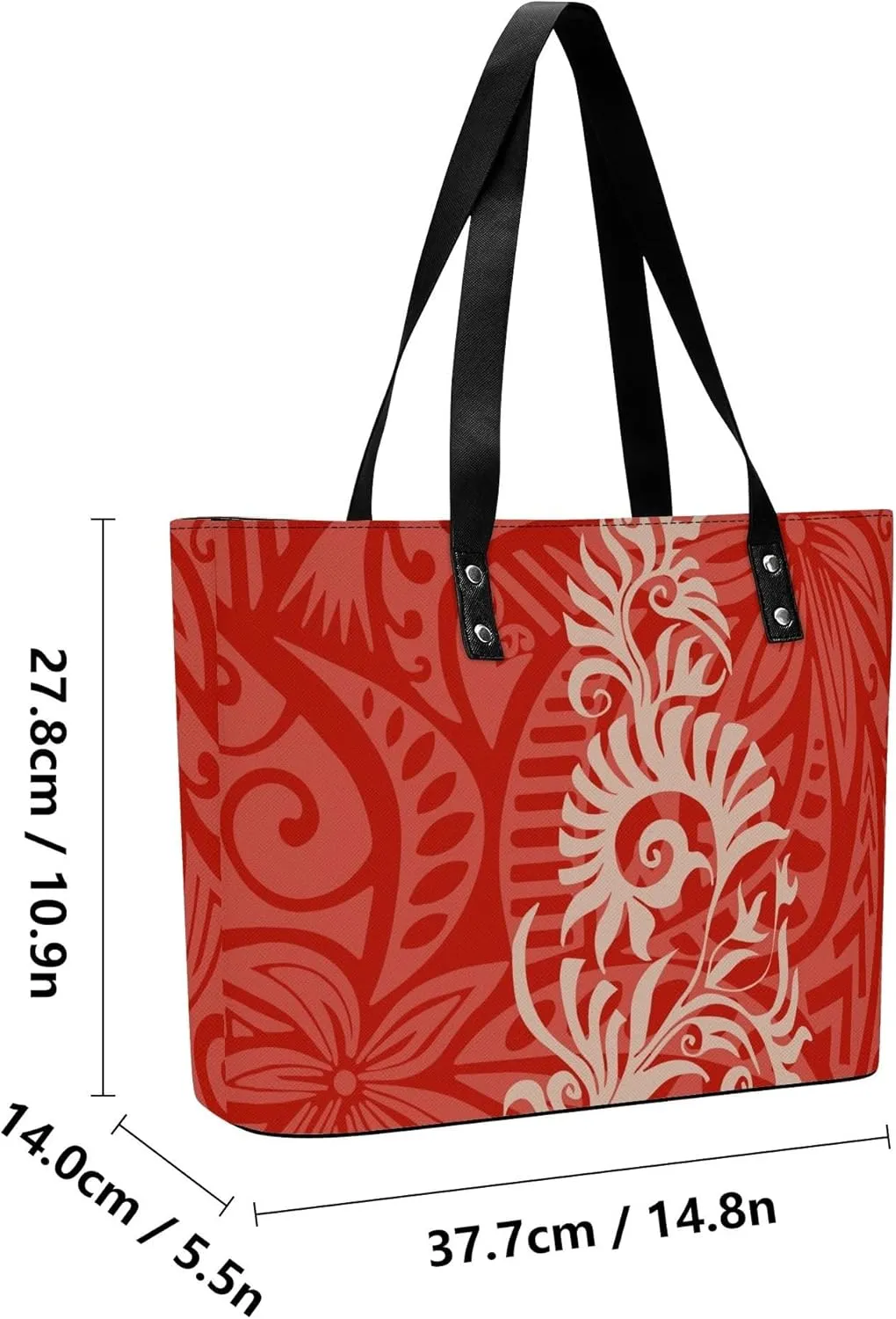New Women'S Handbags And Purses Polynesian Custom Patterned Pu Shoulder Bag Durable Storage Bag