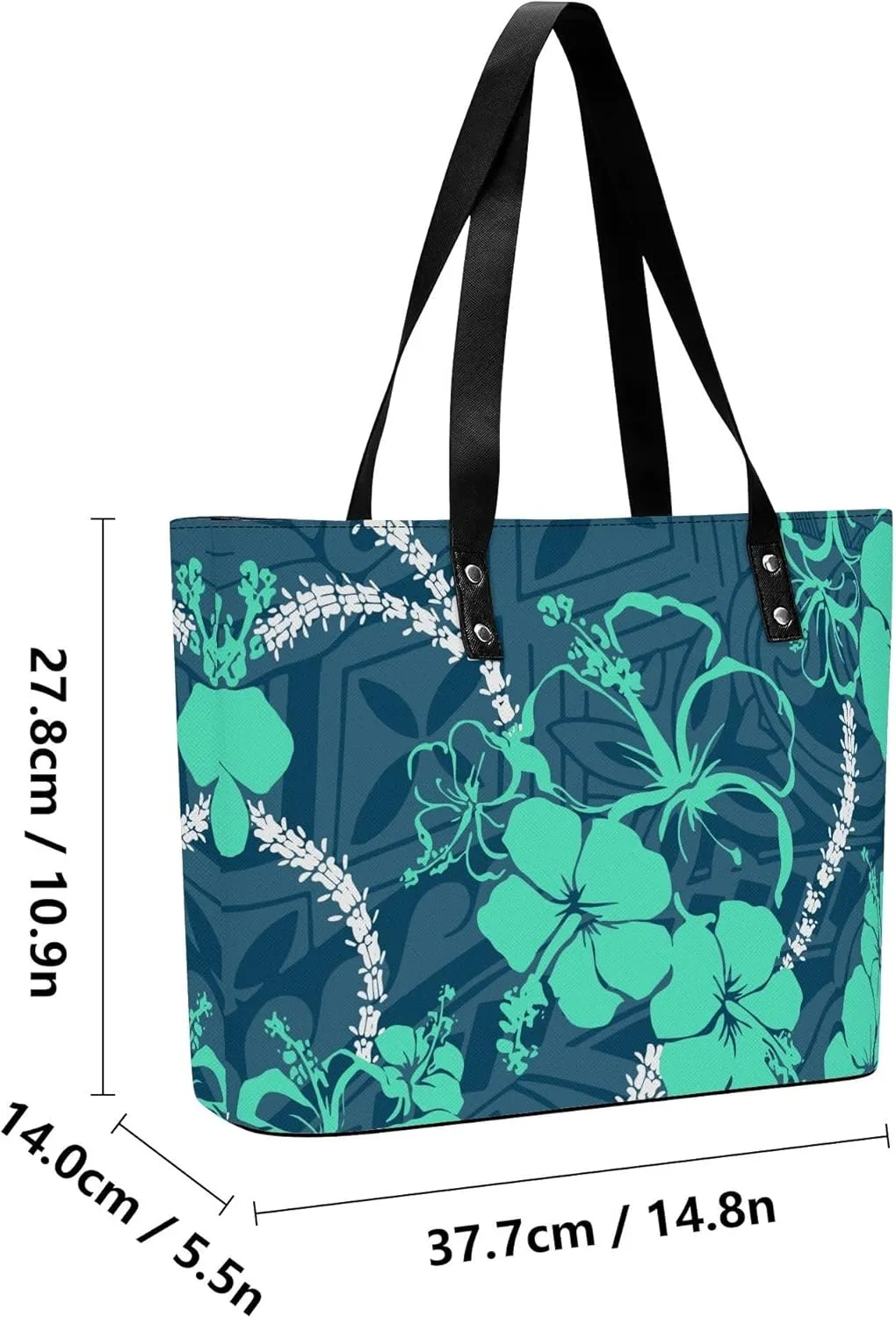 New Women'S Handbags And Purses Polynesian Custom Patterned Pu Shoulder Bag Durable Storage Bag