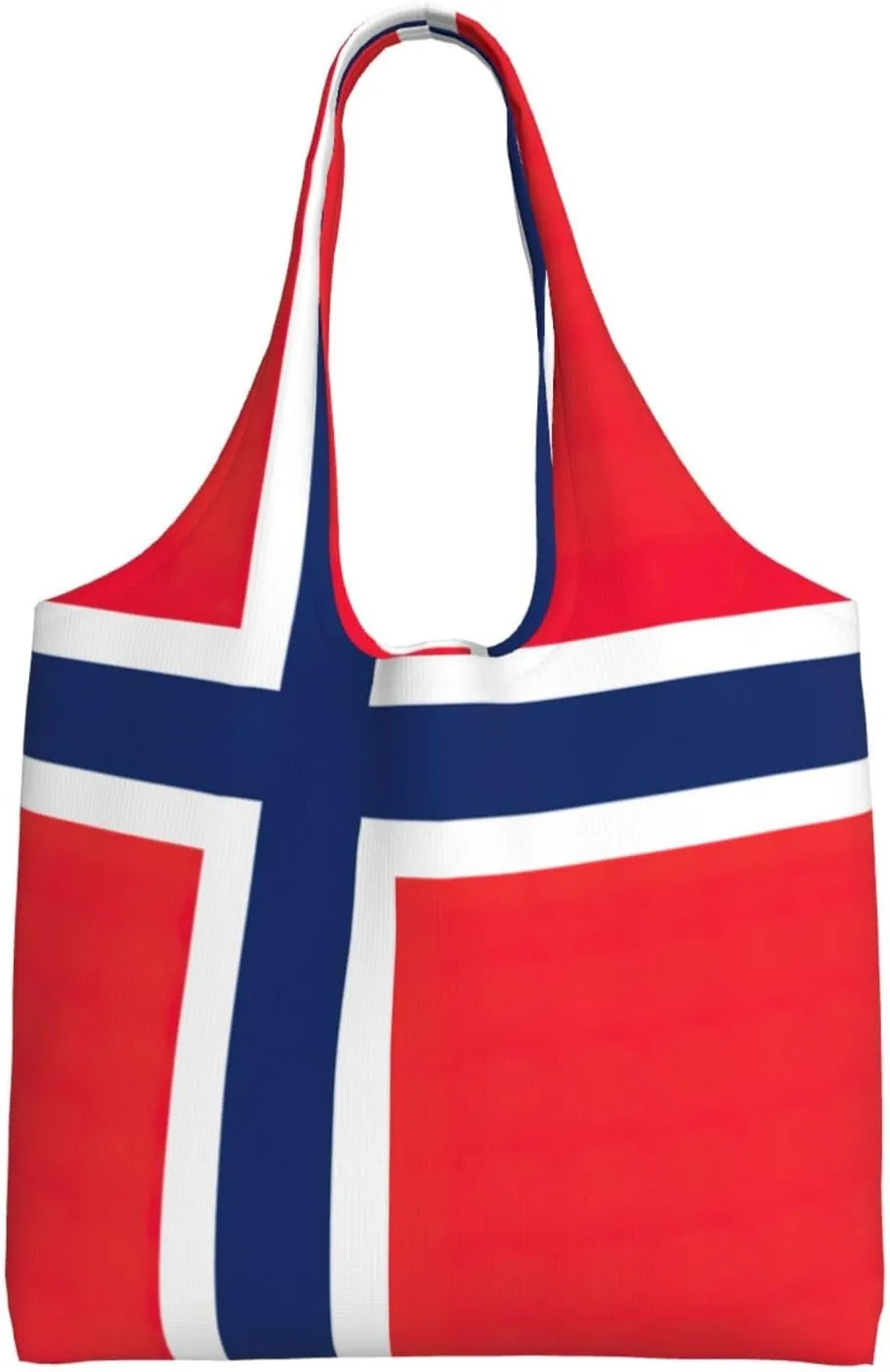 Norwegian flag print Women Shoulder Canvas Tote Handbag Work Bag for Women Lady Casual Tote's Handbag
