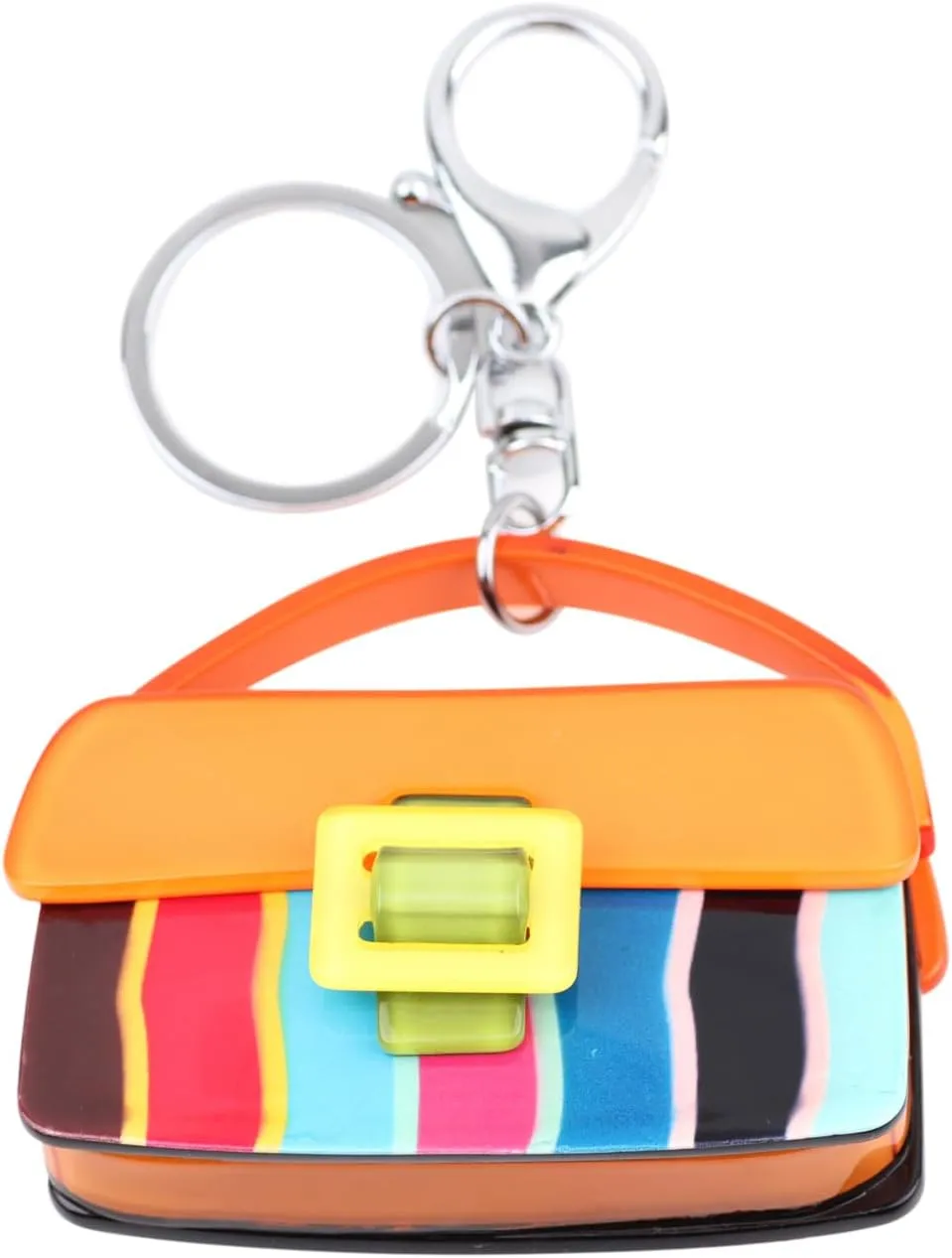 Novelty Mini Tote Bag Key Chain Acrylic Keychain Accessories Car Keys Backpack Purse Charms Gifts for Women Girls Lady