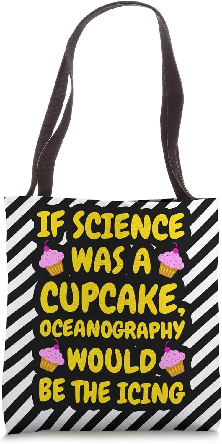 Oceanography Funny Saying - Oceanographer Gifts striped / wi Tote Bag