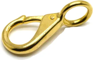 Okones 2Pcs 3 Sizes Solid Brass Oval Ring Lobster Clasp Claw Lobster Snap Clasp Hook for Straps Bags Belting Leathercarft (Insides 0.4'' 10mm)