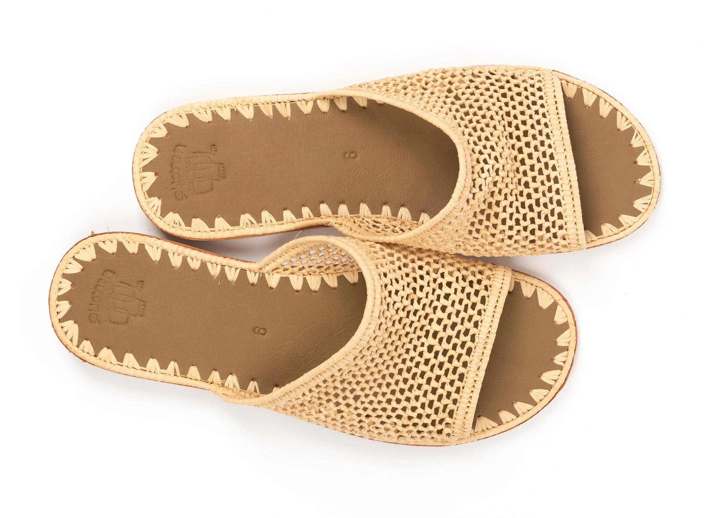 Open Toe Raffia Sandals 'LILA'