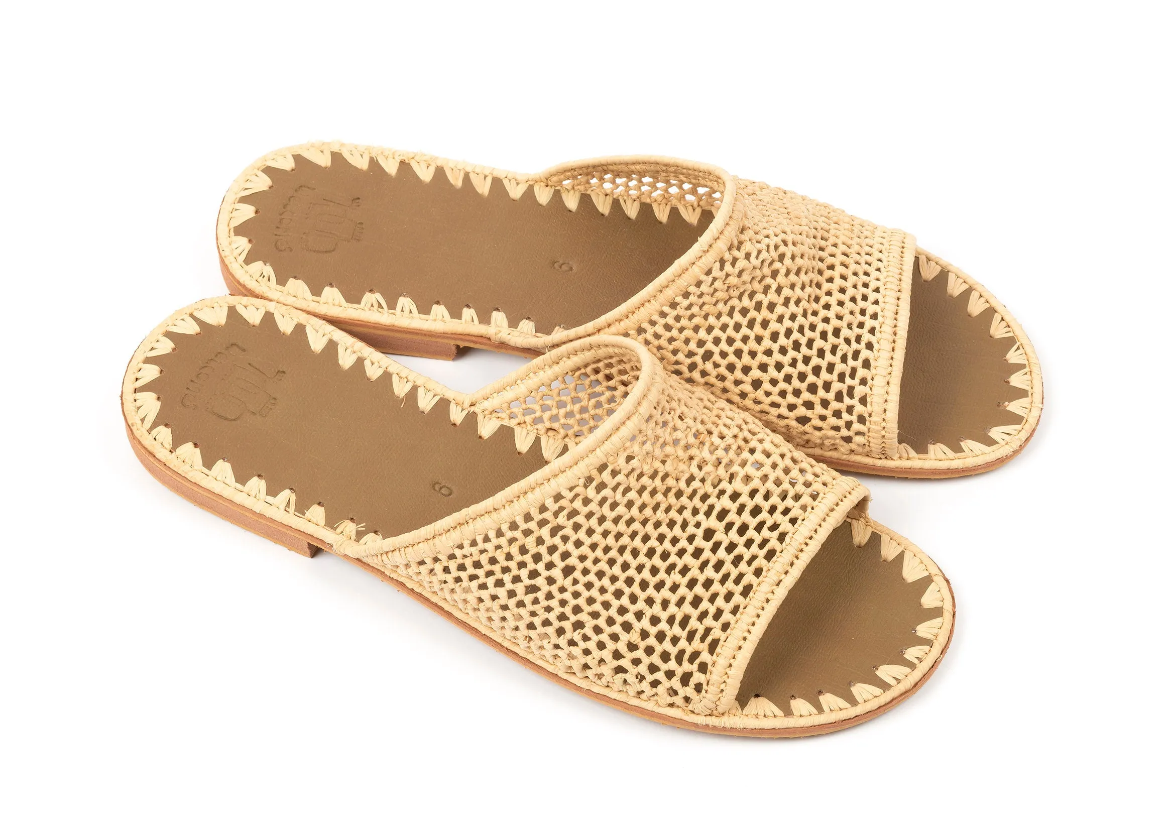 Open Toe Raffia Sandals 'LILA'