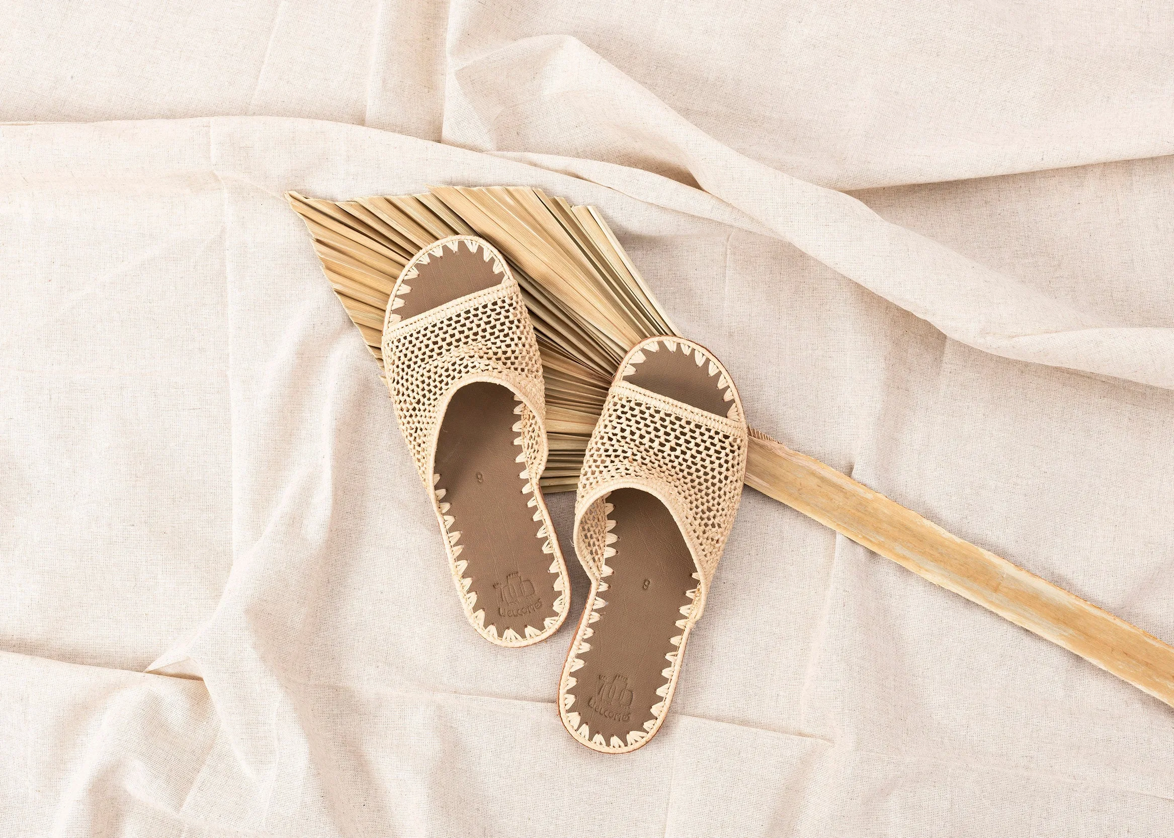 Open Toe Raffia Sandals 'LILA'