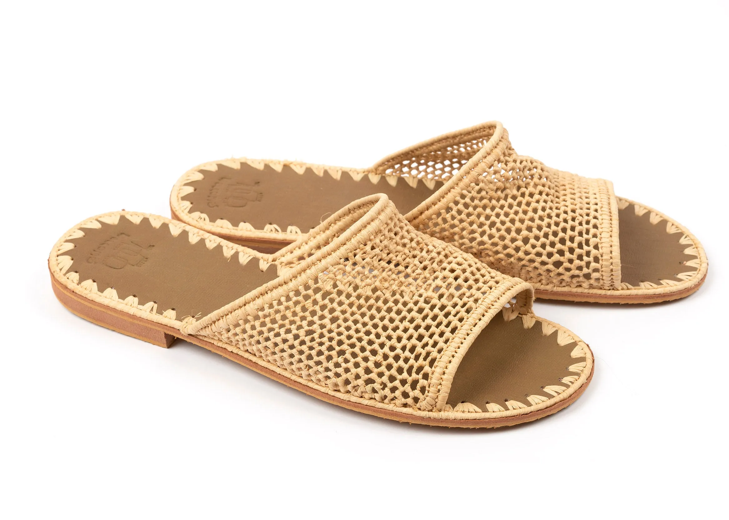Open Toe Raffia Sandals 'LILA'