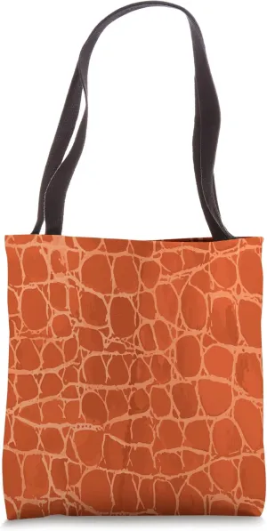 orange alligator print, crocodile skin design Tote Bag
