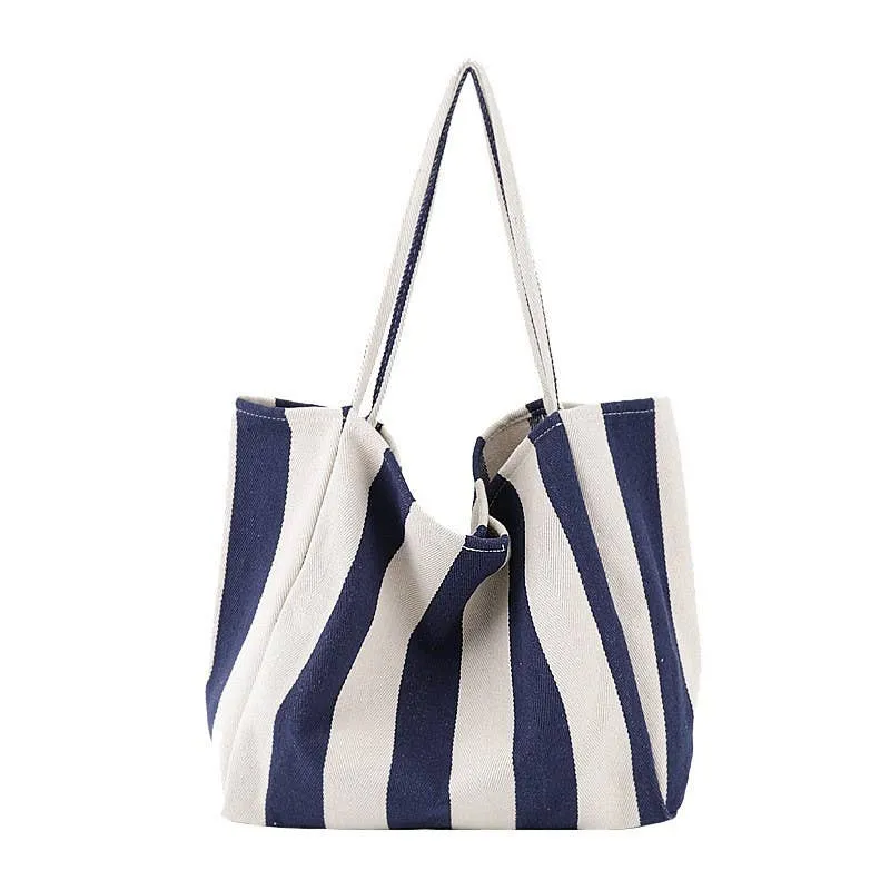ORGANIC STRIPED TRENDING TOTE BAG