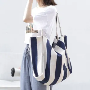 ORGANIC STRIPED TRENDING TOTE BAG
