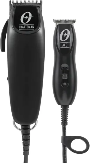 Oster Professional Combo Hair Cutting Kit Including Craftsman Adjustable Mag Clipper & Ace Mini Trimmer T Blade Clipper Finisher