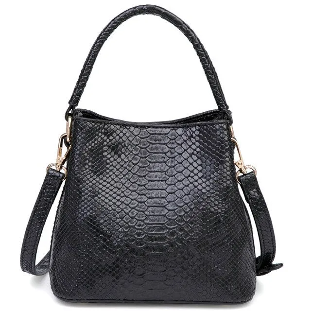 Ostrich Leather Bucket Bag