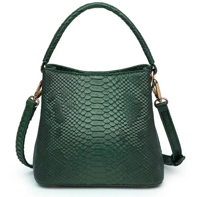 Ostrich Leather Bucket Bag
