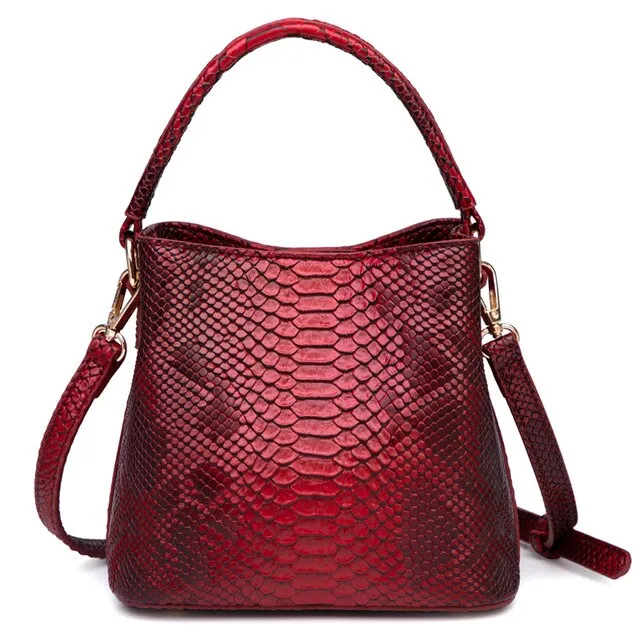 Ostrich Leather Bucket Bag