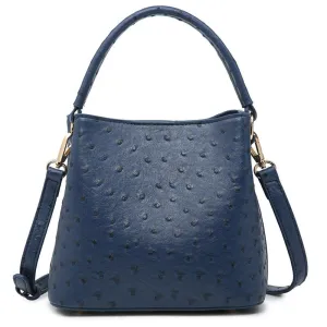 Ostrich Leather Bucket Bag