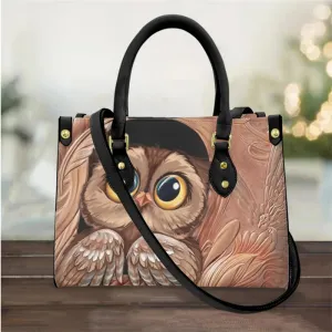 Owl Handbags Pattern Leather
