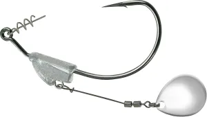 Owner Flashy Swimmer Silver Colorado Twistlock Centering Pin and Weighted Body Swimbait Hook, 6/0-3/8oz (2 per Pack)