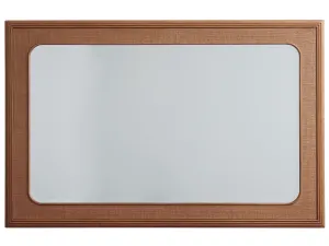 Palm Desert - Wood Framed Raffia Mirror - Dark Brown