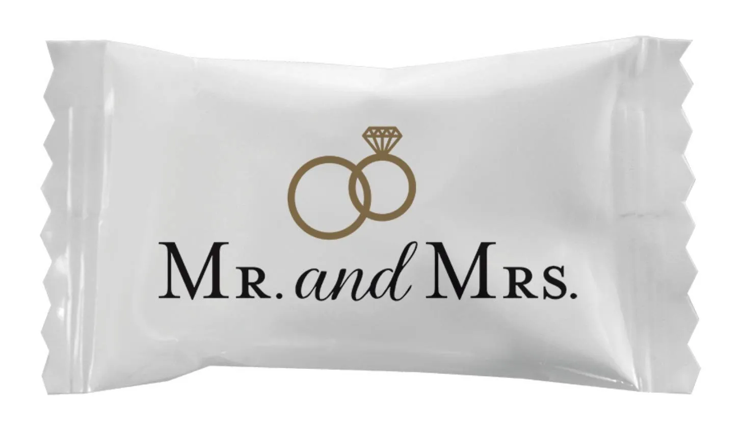 Party Sweets By Hospitality Mints Mr. & Mrs. Buttermints, 7-Ounce Bags (Pack of 6)