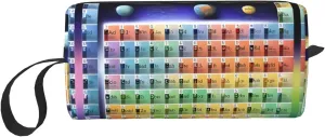 Periodic table of elements print Travel Cosmetic Bag Gifts for Women Portable Make Up Bags for Women Mother Sister