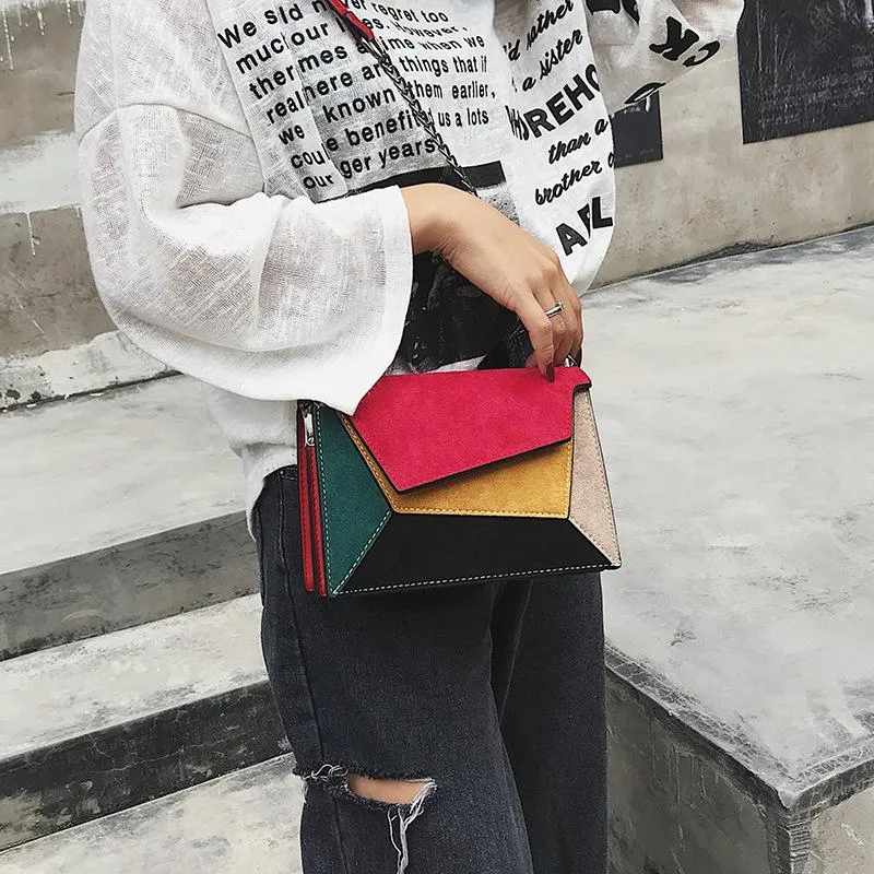 Personality stitching handbags