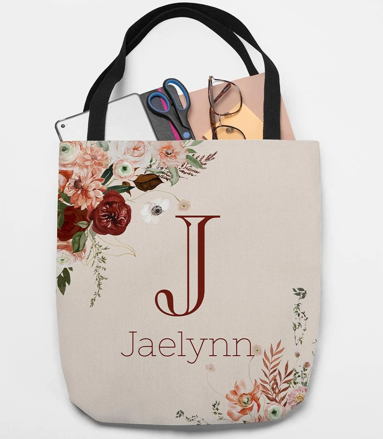 Personalized Tote Bags with Photo and Text - Custom Reusable Grocery Bag for Daily Use Gifts - Customized Handbag - Shopping