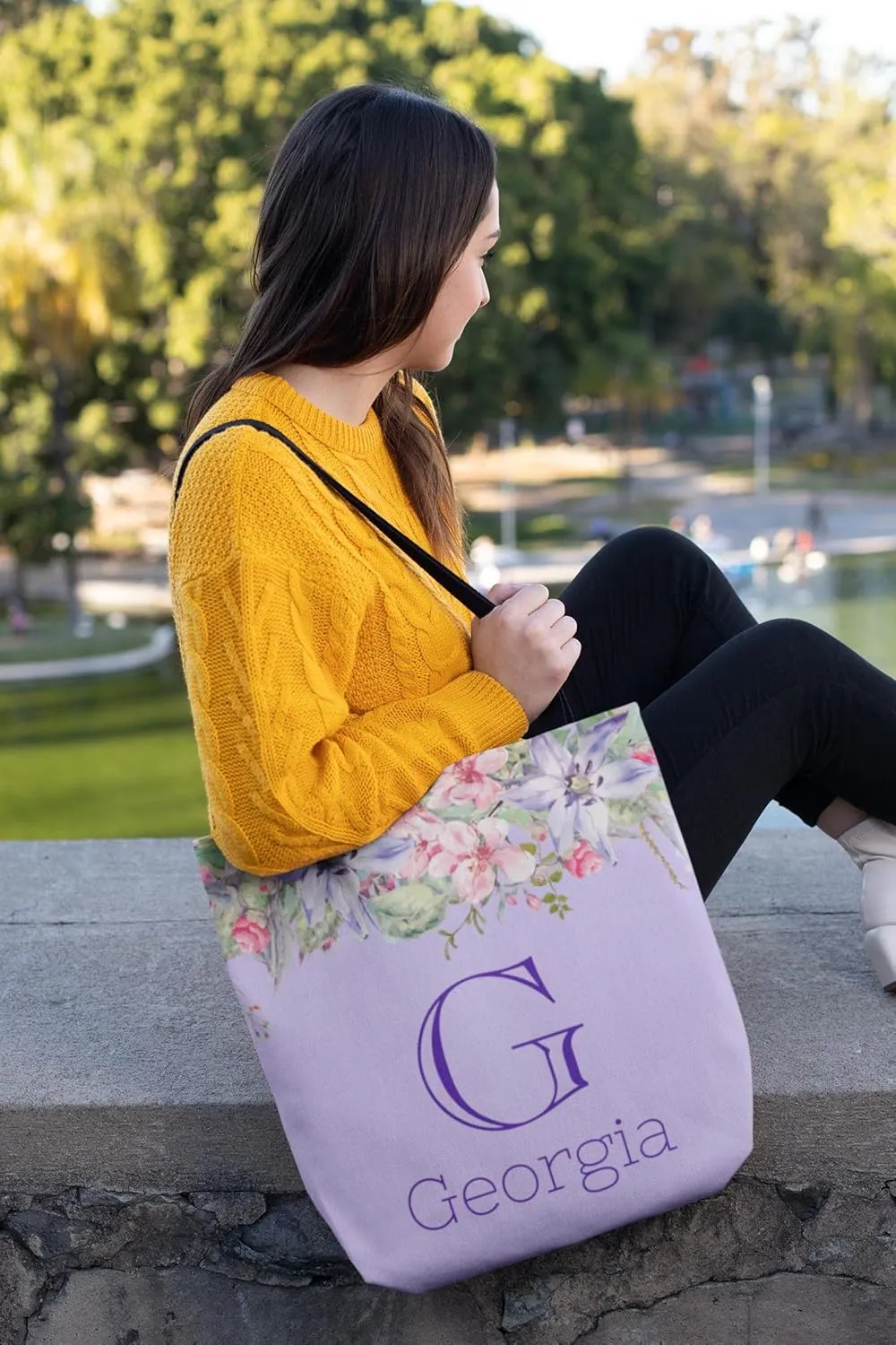Personalized Tote Bags with Photo and Text - Custom Reusable Grocery Bag for Daily Use Gifts - Customized Handbag - Shopping