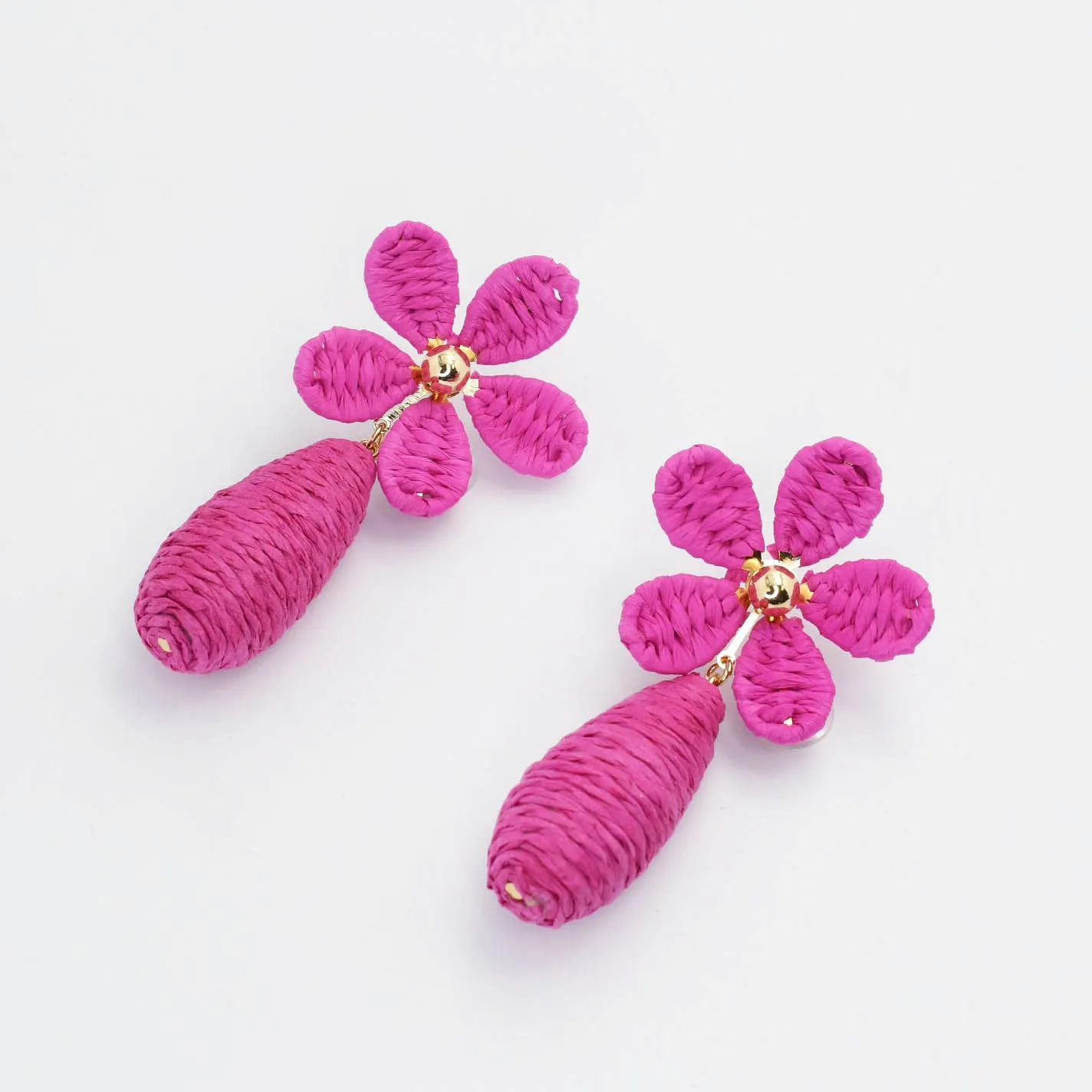 Pink Raffia Flower
