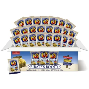 Pirate's Booty Aged White Cheddar Cheese Puffs, Gluten Free, Kids Snacks, 0.5 Ounce (Pack of 24)