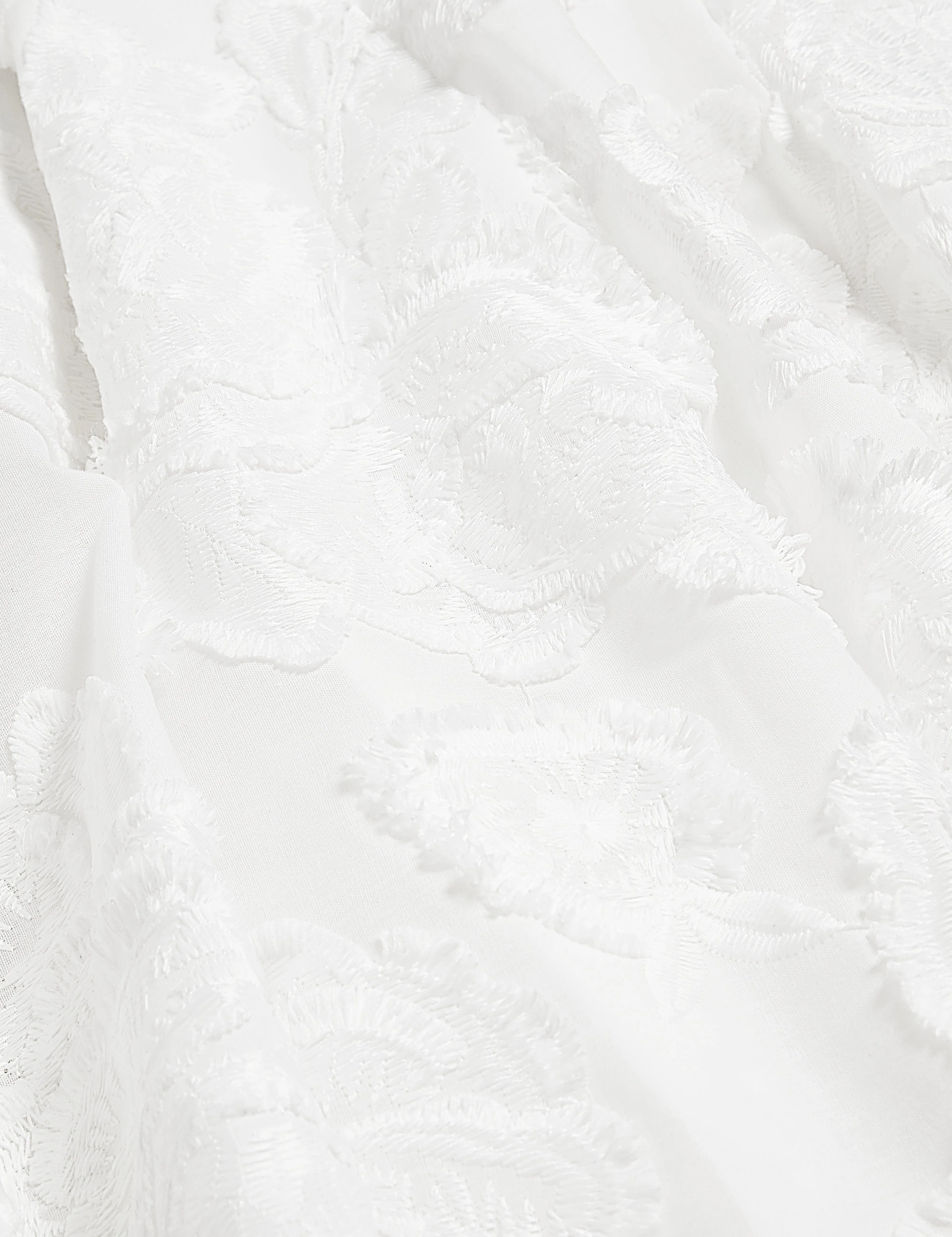Pluna Trim Detail Textured Mini Dress White