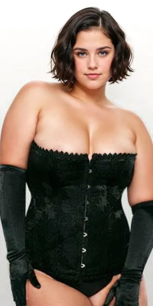 Plus Size Strapless Brocade Corset