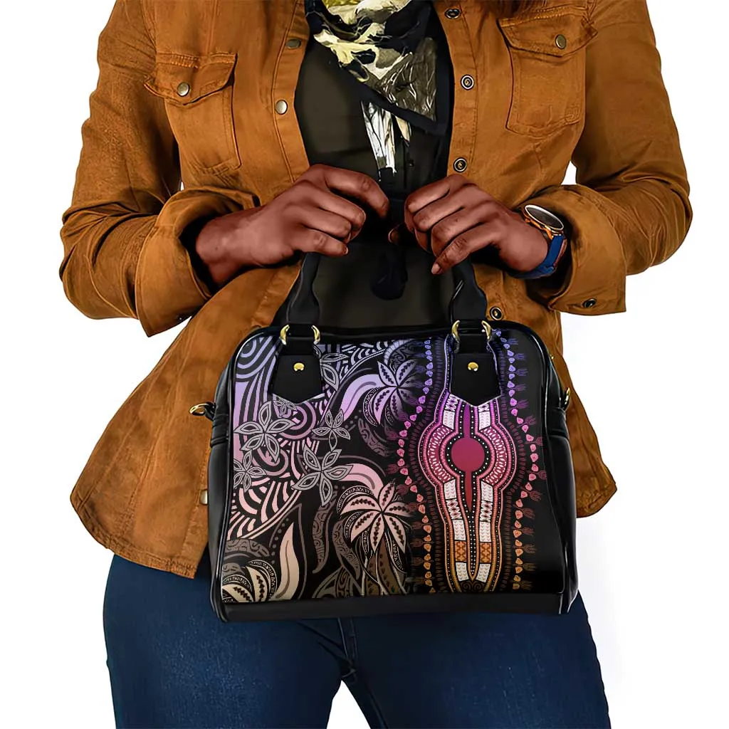 Polynesia Mixed African Dashiki Shoulder Handbag Afro-pacific Culture - Pastel LT9