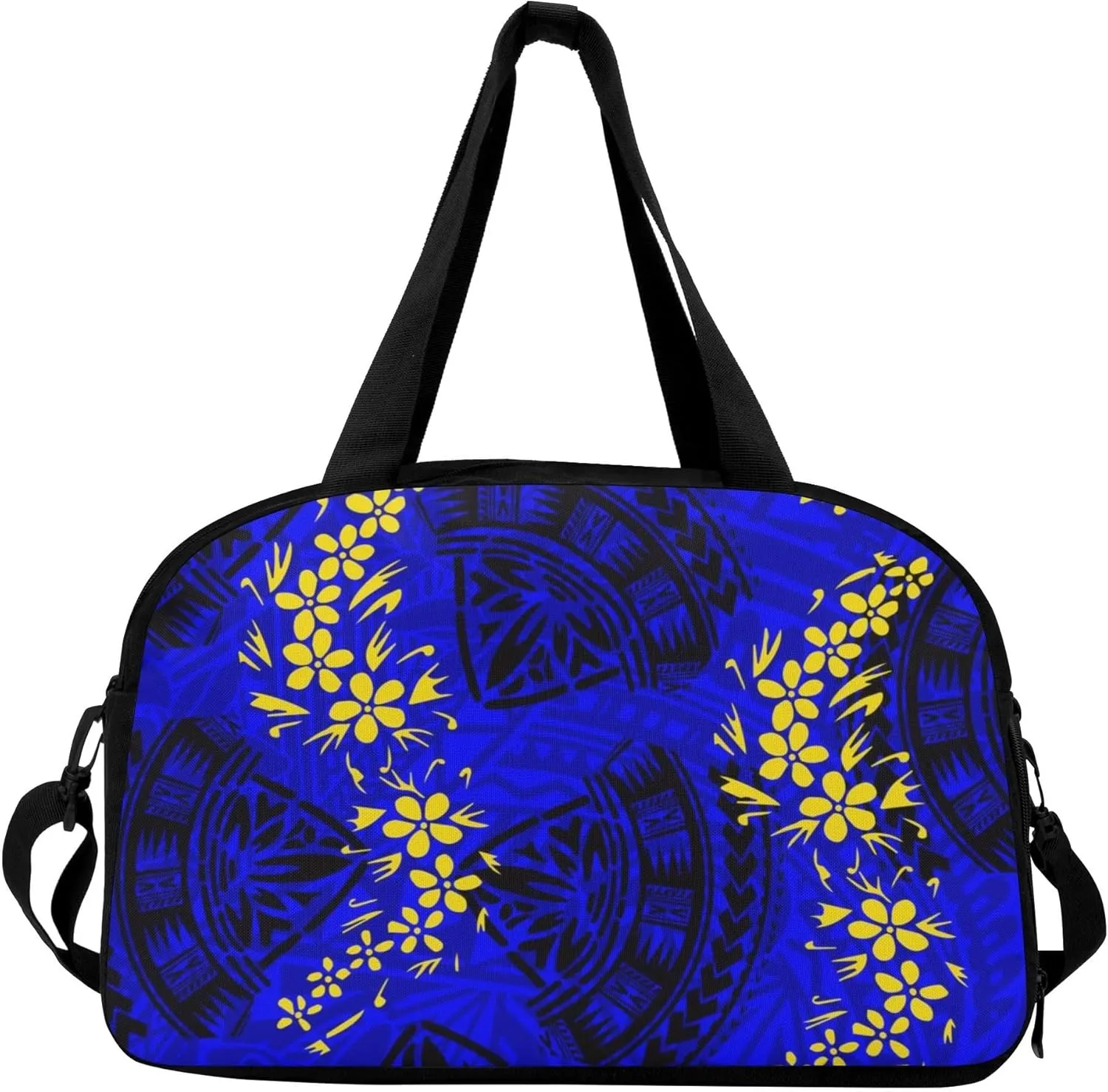 Polynesian Custom Travel Bag Pattern Personalized Portable Storage Bag Travel Camping Bag Vintage Tribal Print Handbag