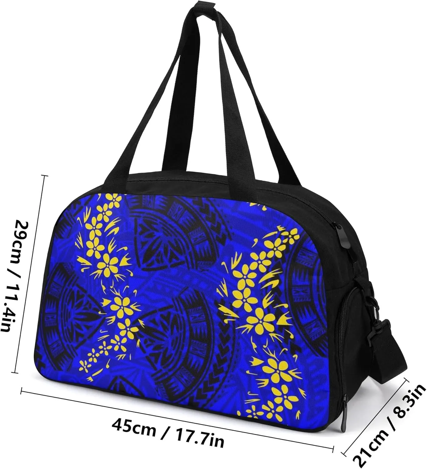 Polynesian Custom Travel Bag Pattern Personalized Portable Storage Bag Travel Camping Bag Vintage Tribal Print Handbag