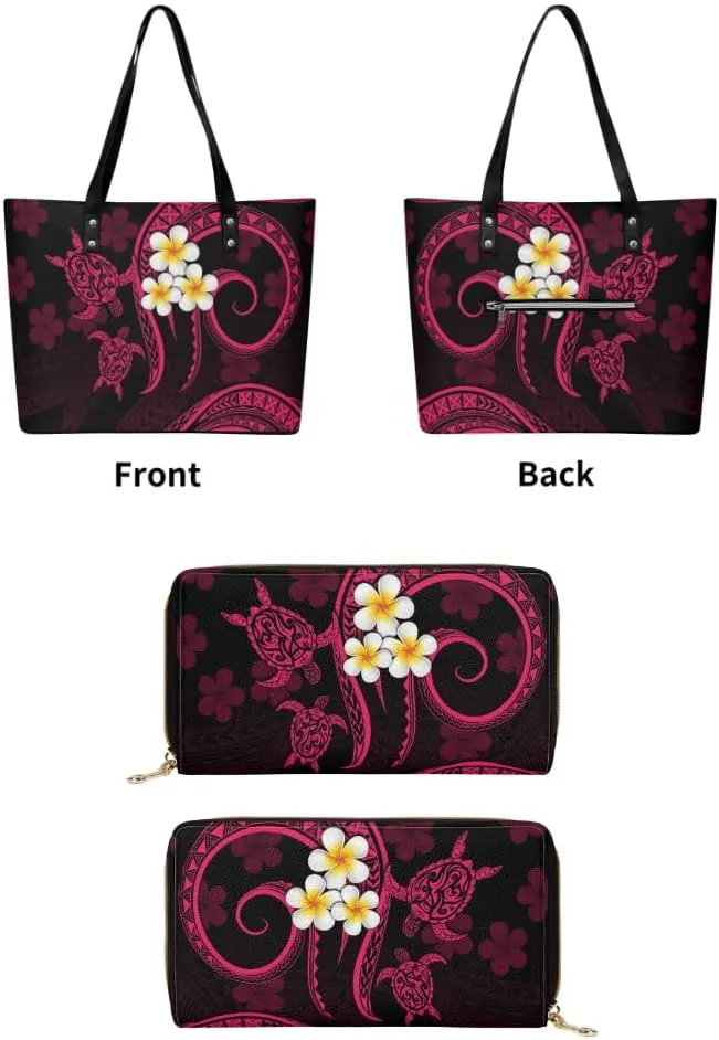 Polynesian Large Capacity Temperament Handbag Samoa Women'S Bag Set 2 Women'S Shoulder Bag Women'S Purse