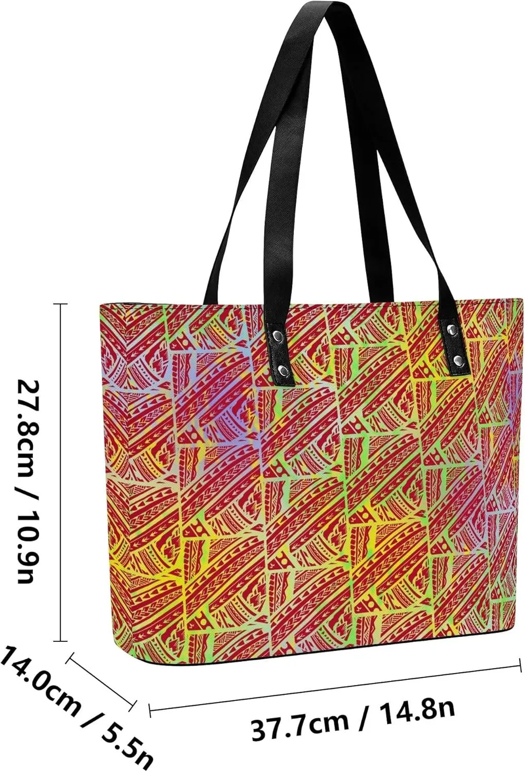 Polynesian Women'S Elegant Large Capacity Handbag Set 2-Piece Custom Shoulder Bag Pattern Custom Purse Pattern