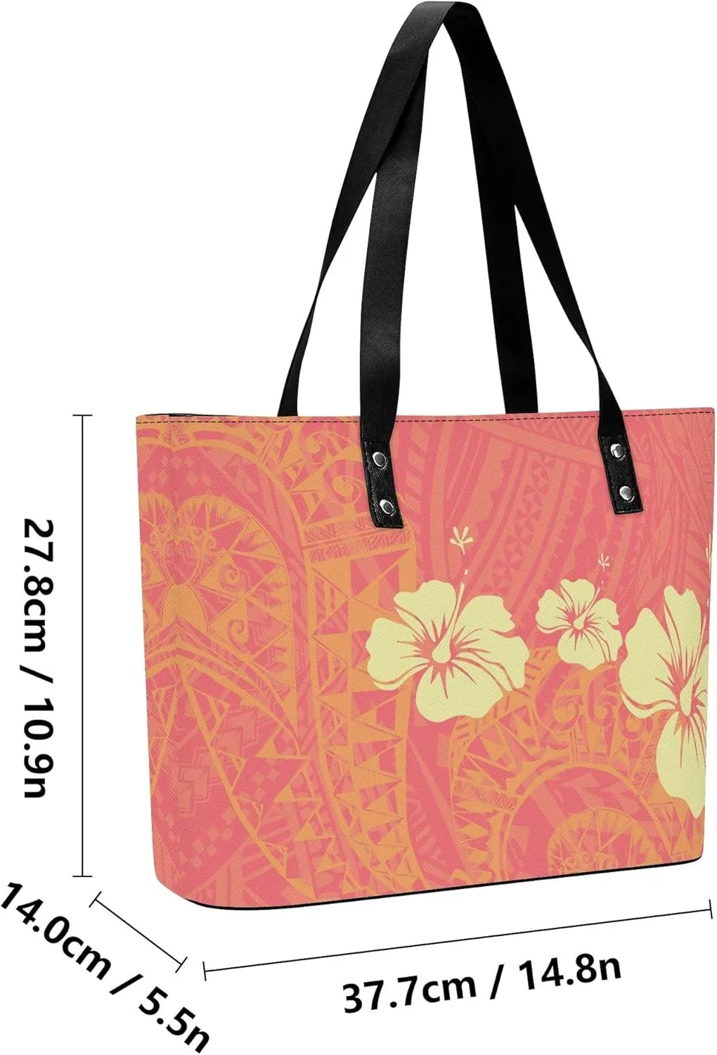Polynesian Women'S Handbag And Purse Custom Women'S Bag 2-Piece Samoan Print Durable Shoulder Bag