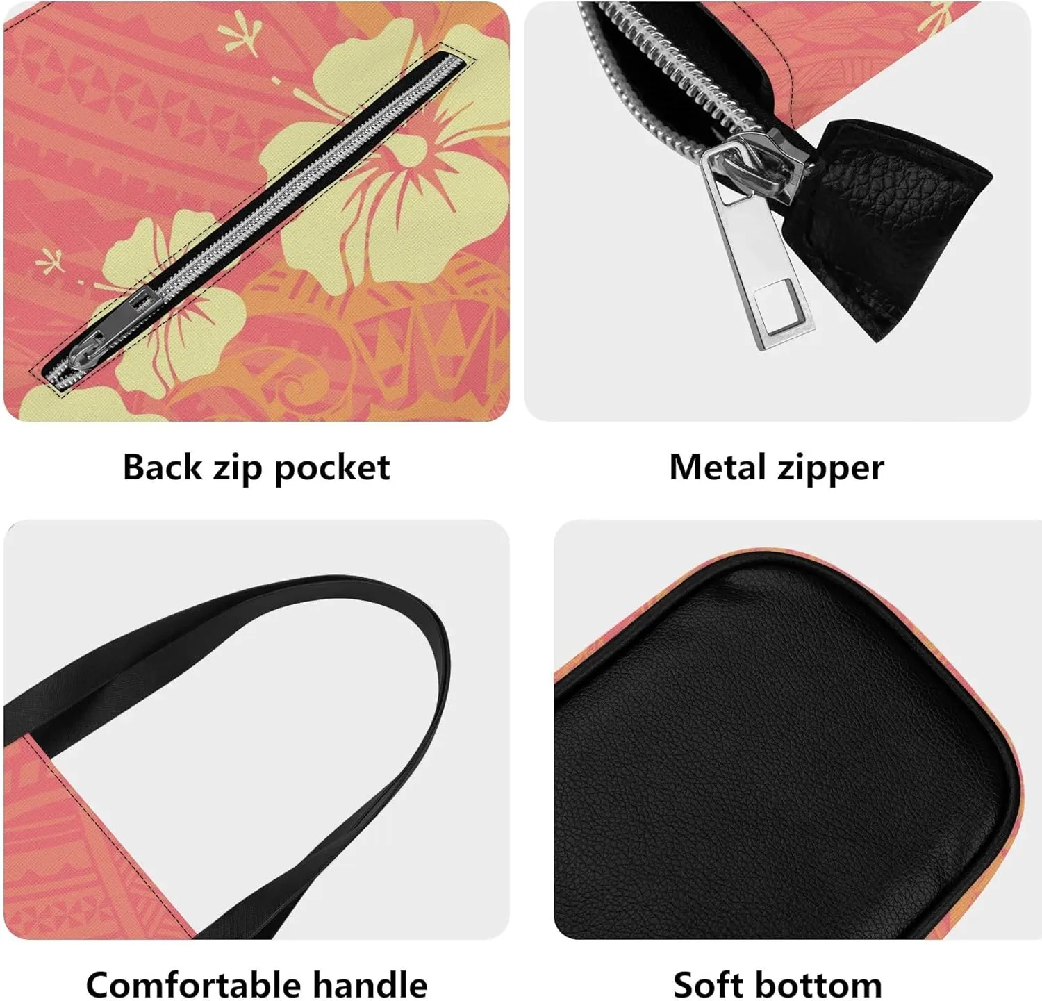 Polynesian Women'S Handbag And Purse Custom Women'S Bag 2-Piece Samoan Print Durable Shoulder Bag