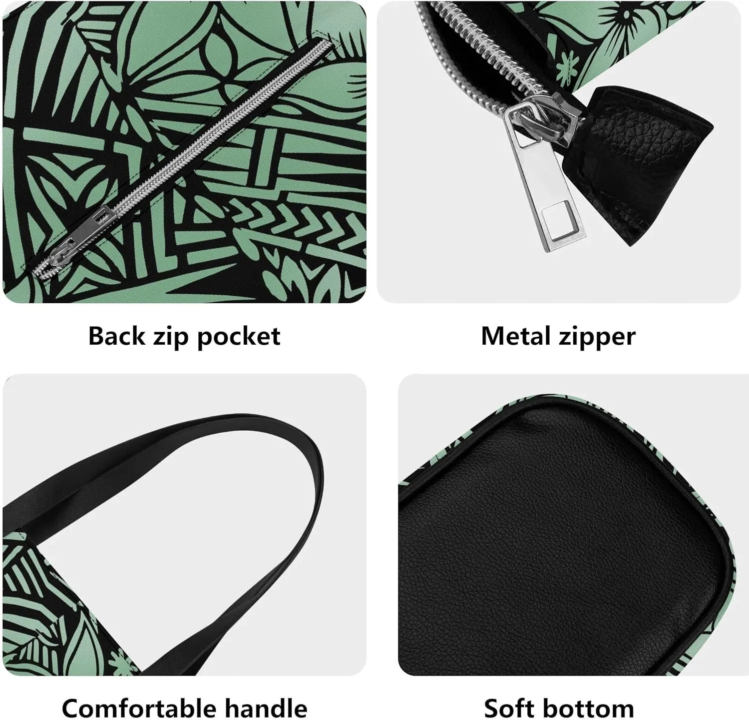 Polynesian Women'S Handbag And Purse Custom Women'S Bag 2-Piece Samoan Print Durable Shoulder Bag