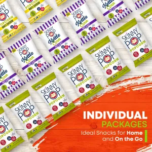 Popcorn Individual Bags Variety Pack, White Cheddar Popcorn, Sweet and Salty, Original Gourmet Popcorn. Popcorn Individual Bags(.5/.8 oz bags) 36 Pack Perfect for Every Day Snacking, Schools, Parties, Movie Nights, Office