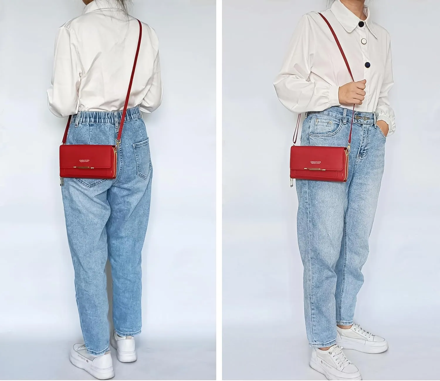 PORT&LOTUS Crossbody Handbag for Women PU Leather Bag