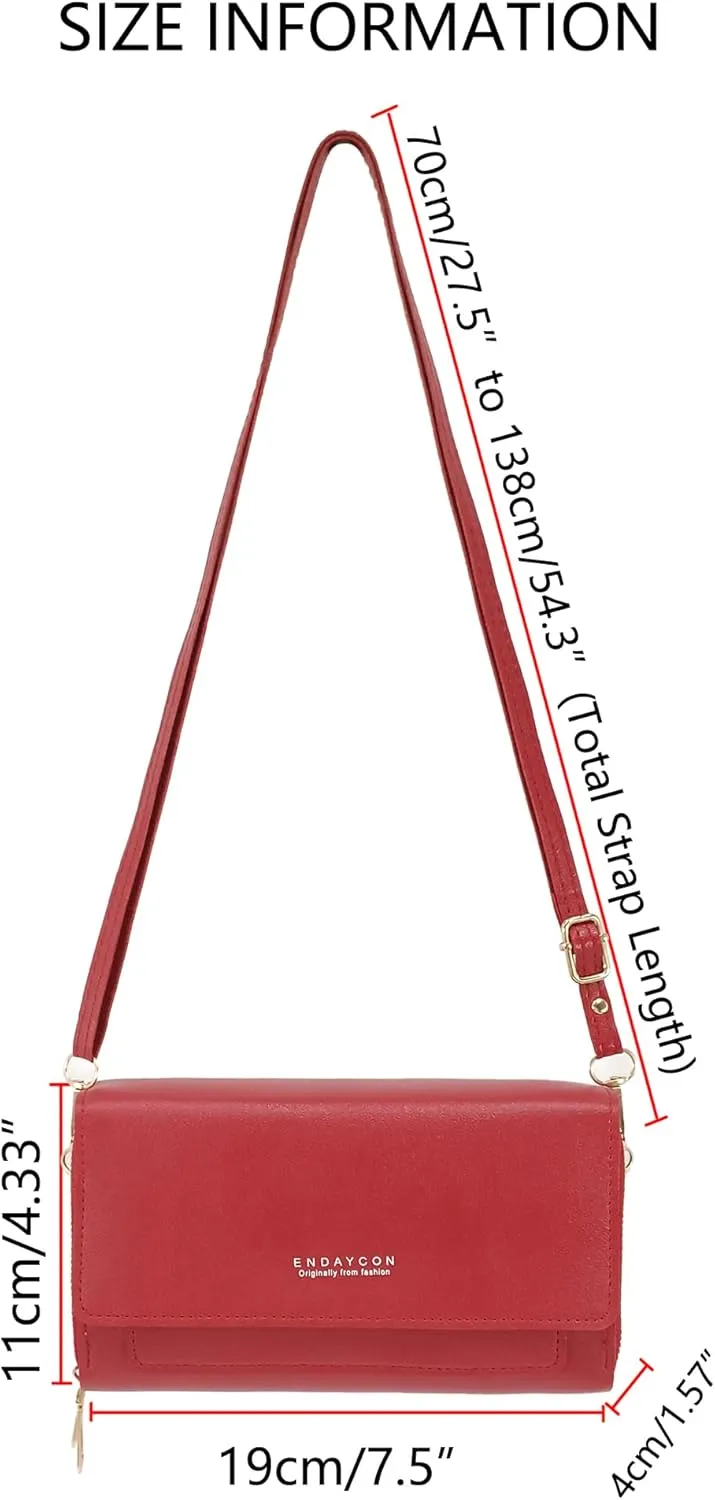PORT&LOTUS Crossbody Handbag for Women PU Leather Bag